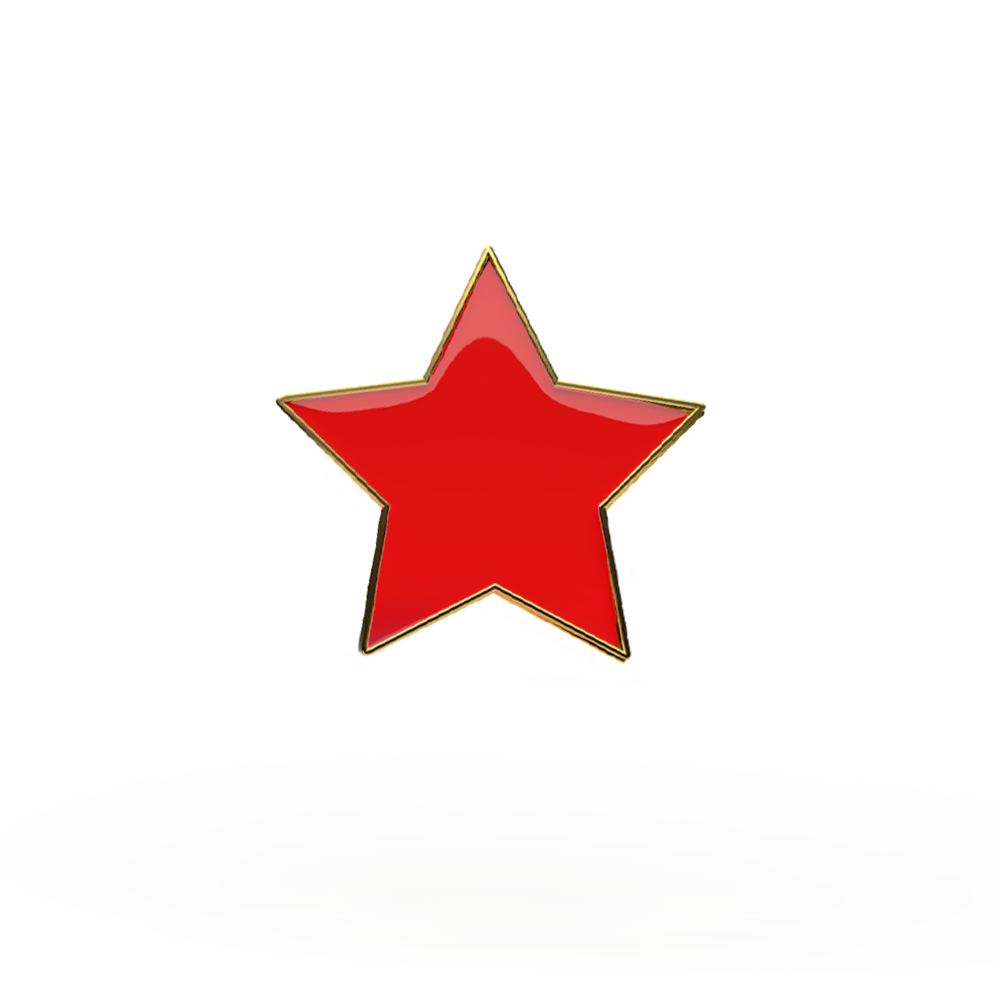 Red Star badge (pack of 5)