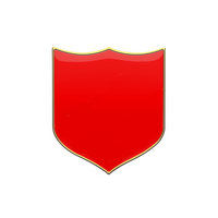 Red Plain badge (pack of 5)