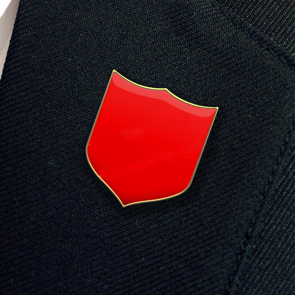 Red Plain badge (pack of 5) - Image 2
