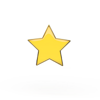 Yellow Star  badge (pack of 5)