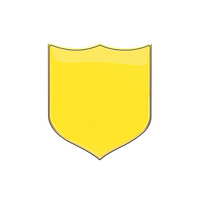 Yellow Plain badge (pack of 5)