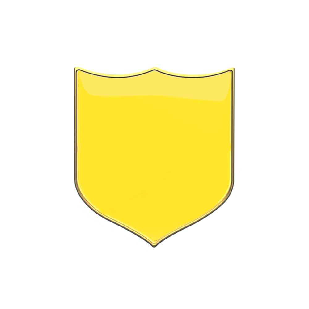 Yellow Plain badge (pack of 5)