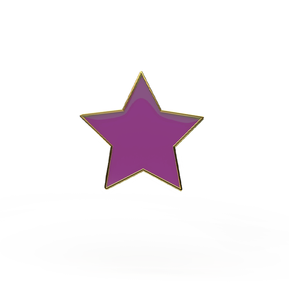 Purple Star  badge (pack of 5)