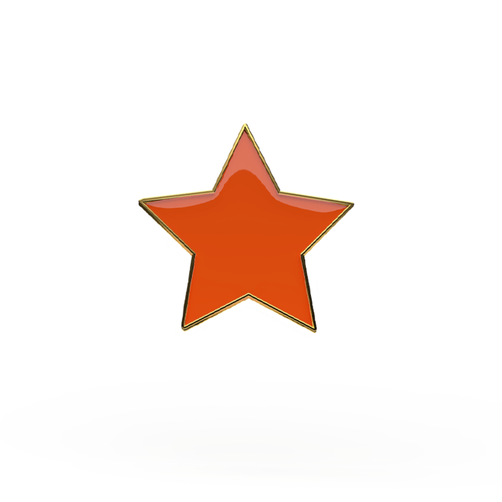 Orange Star  badge (pack of 5)