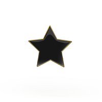 Black Star  badge (pack of 5)