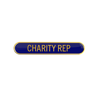 CHARITY REP badge blue (pack of 5)