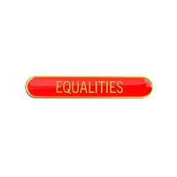 EQUALITIES badge red (pack of 5)