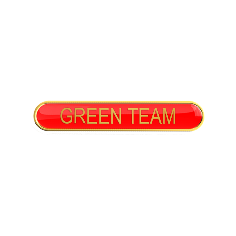 GREEN TEAM badge red (pack of 5)
