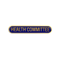 HEALTH COMMITTEE badge blue (pack of 5)