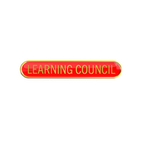 LEARNING COUNCIL badge red (pack of 5)