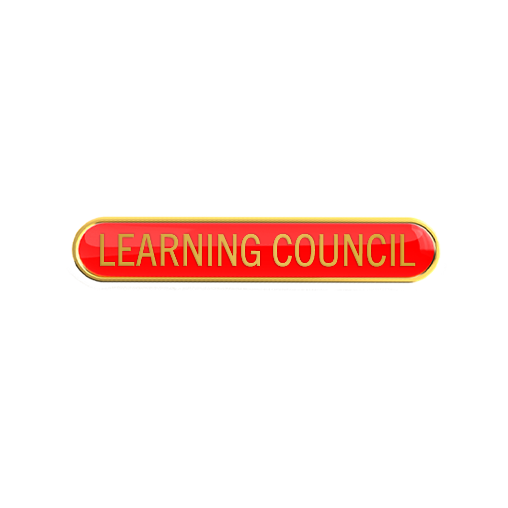 LEARNING COUNCIL badge red (pack of 5)