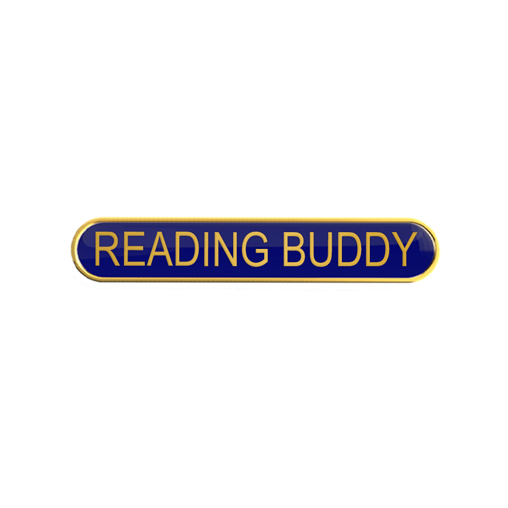 READING BUDDY badge blue (pack of 5)