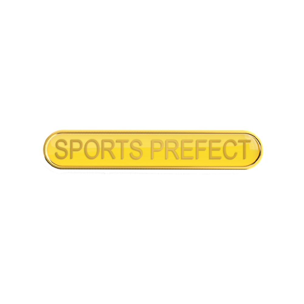 SPORTS PREFECT badge yellow (pack of 5)