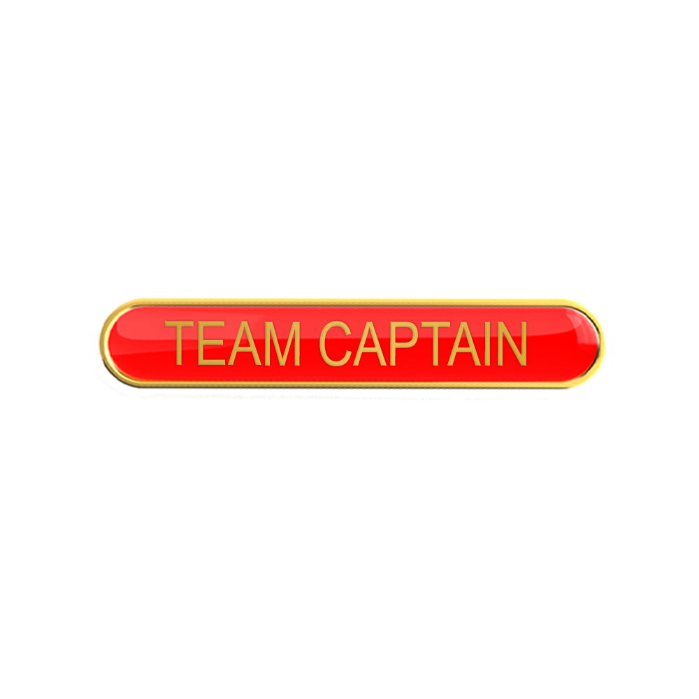 TEAM CAPTAIN badge red (pack of 5)