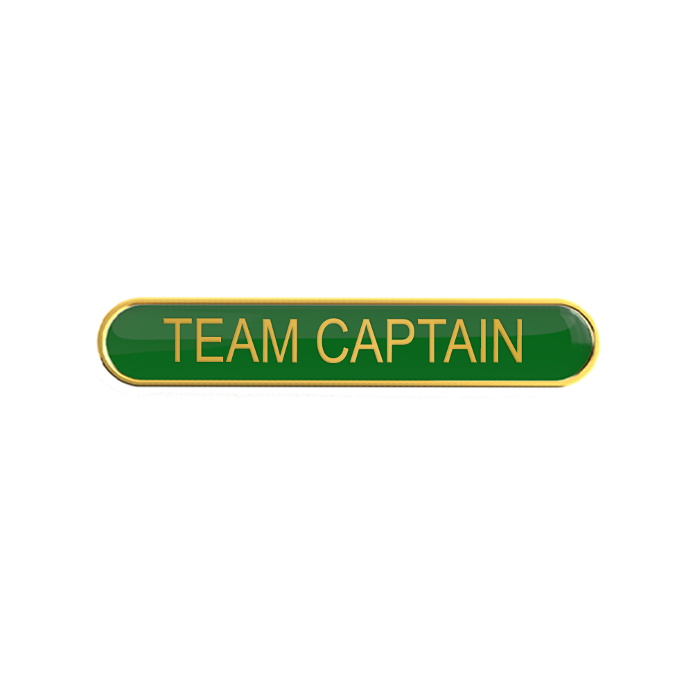 TEAM CAPTAIN badge green (pack of 5)