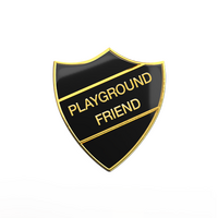 PLAYGROUND FRIEND badge black and gold (pack of 5)