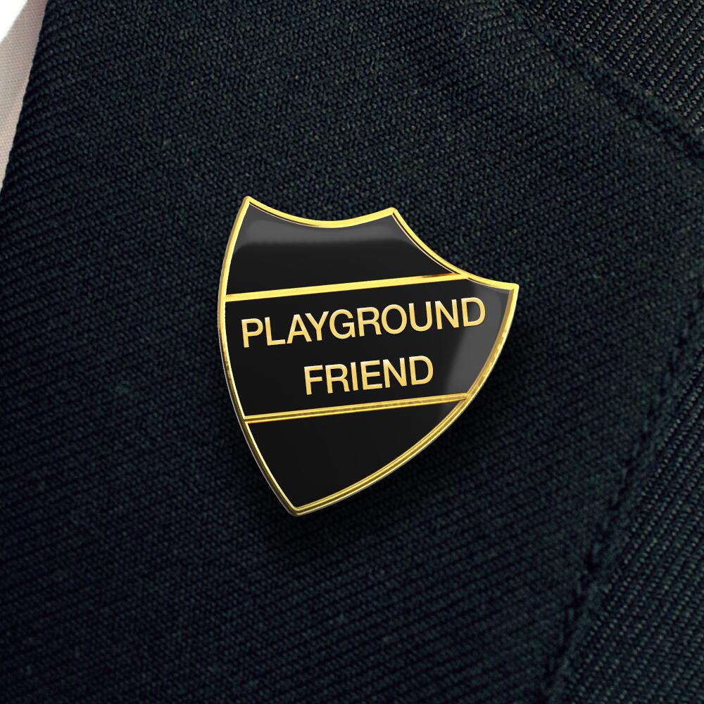 PLAYGROUND FRIEND badge black and gold (pack of 5) - Image 2