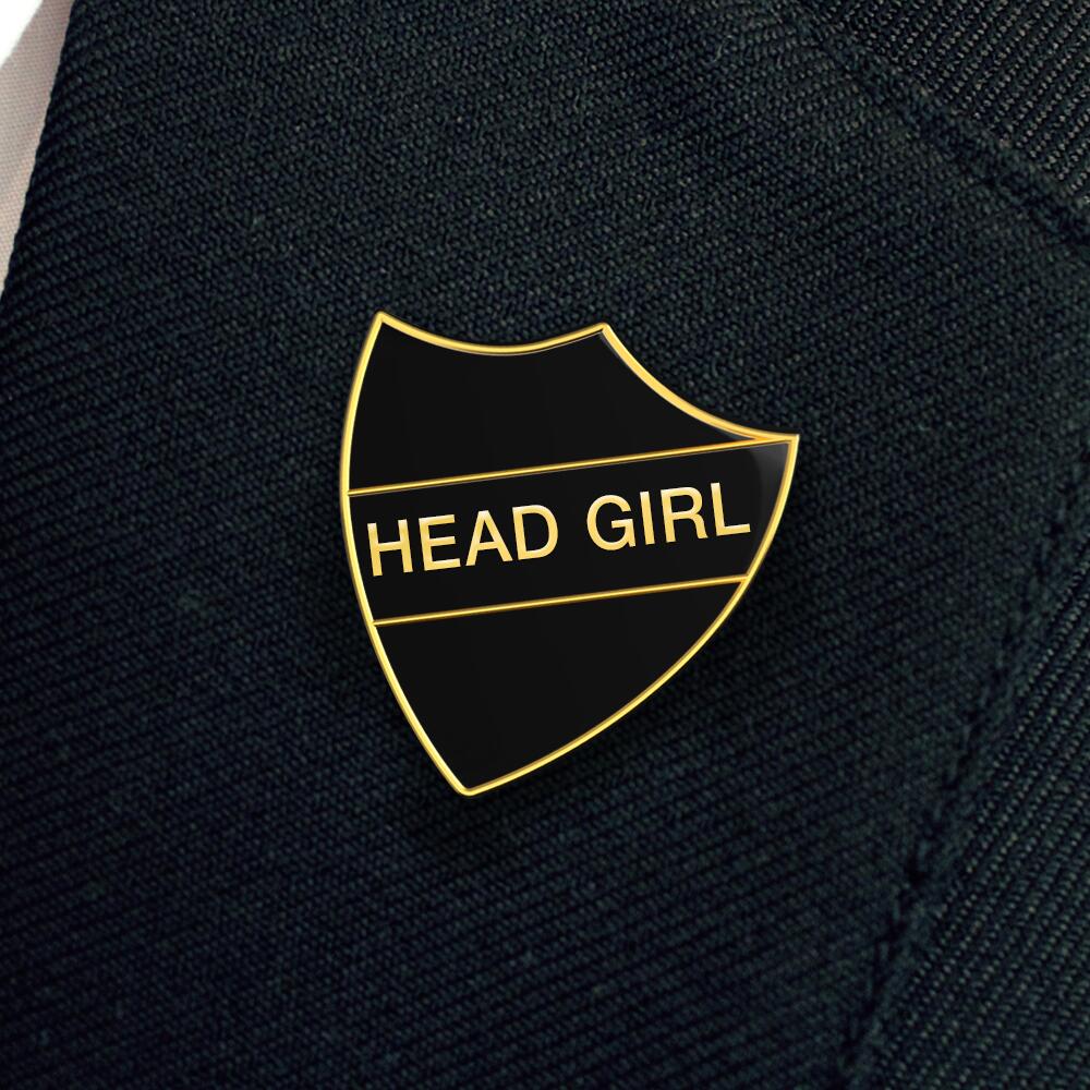 HEAD GIRL black and gold badge (pack of 5) - Image 2