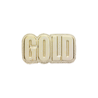 GOLD Shaped badge  (pack of 5)
