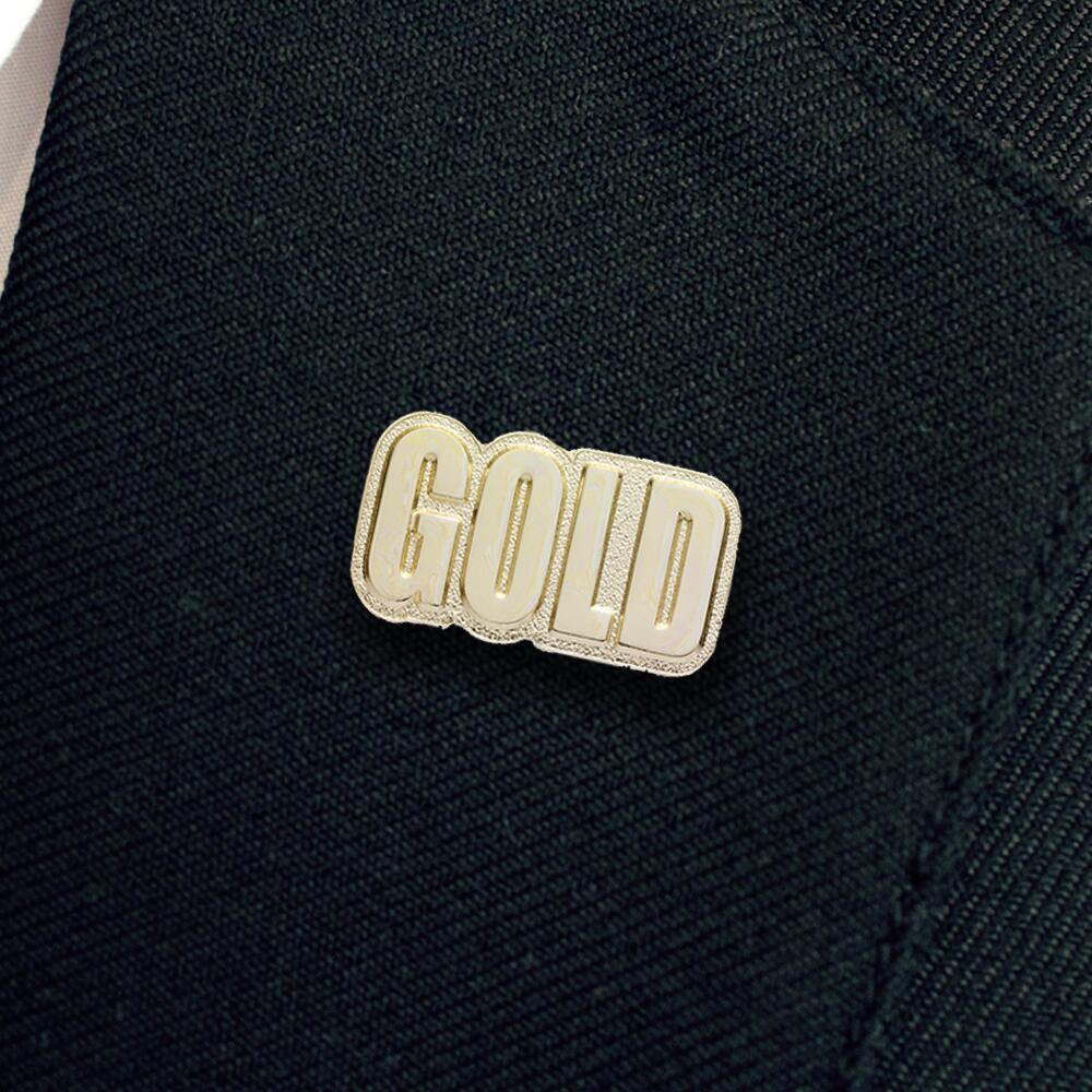 GOLD Shaped badge  (pack of 5) - Image 2
