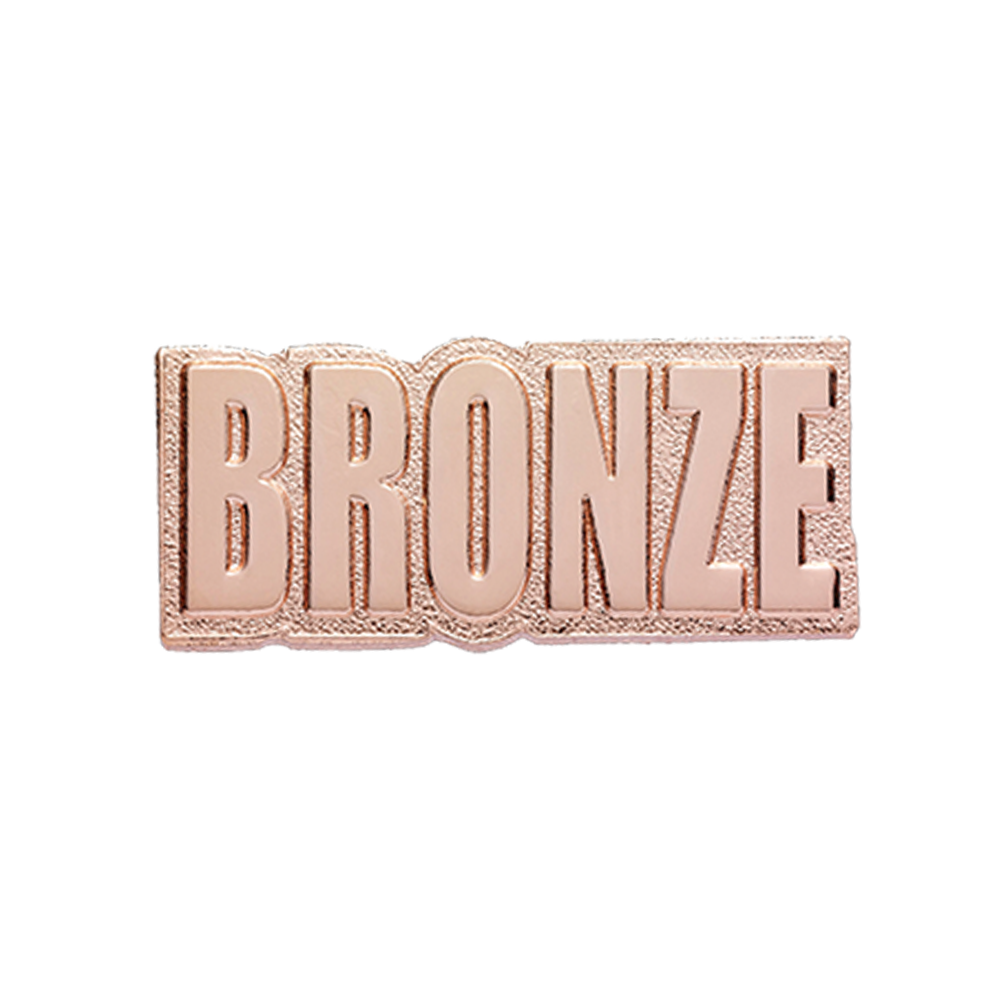 BRONZE Shaped badge (pack of 5)