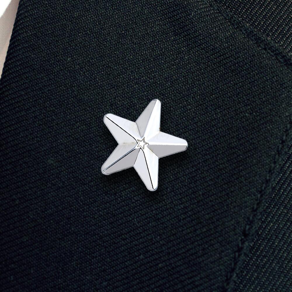 Silver 3D Star Badge (pack of 5) - Image 2