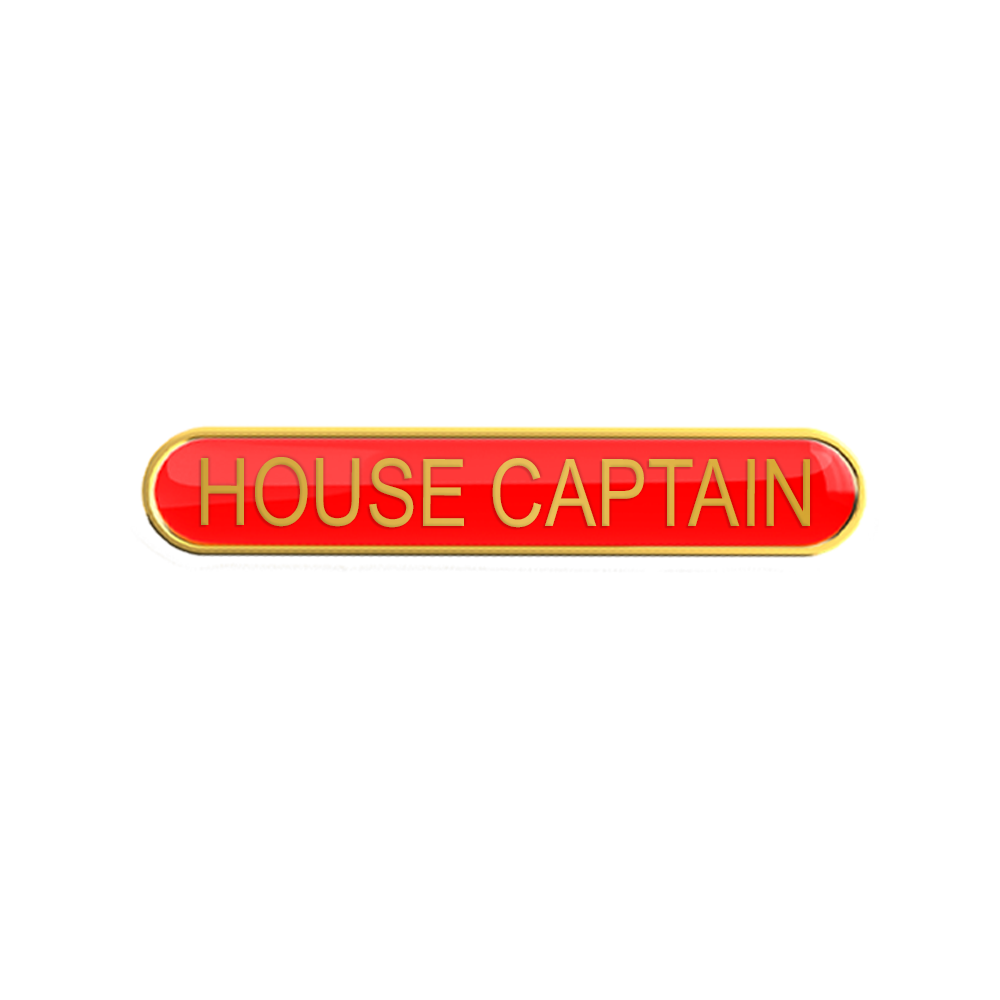 HOUSE CAPTAIN badge red (pack of 5)