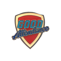 Good Attendance - retro badge (pack of 5)