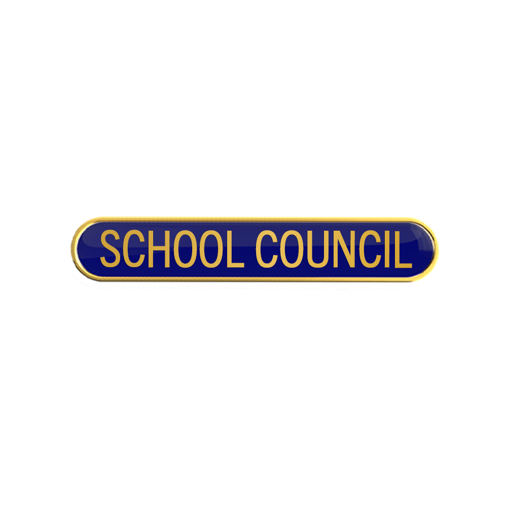 SCHOOL COUNCIL badge blue (pack of 5)