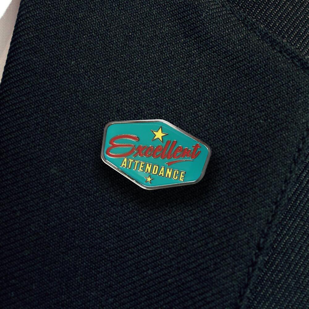 Excellent Attendance - retro badge (pack of 5) - Image 2