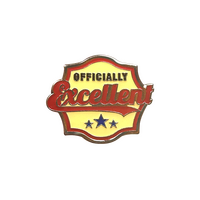 Officially Excellent retro badge (pack of 5)