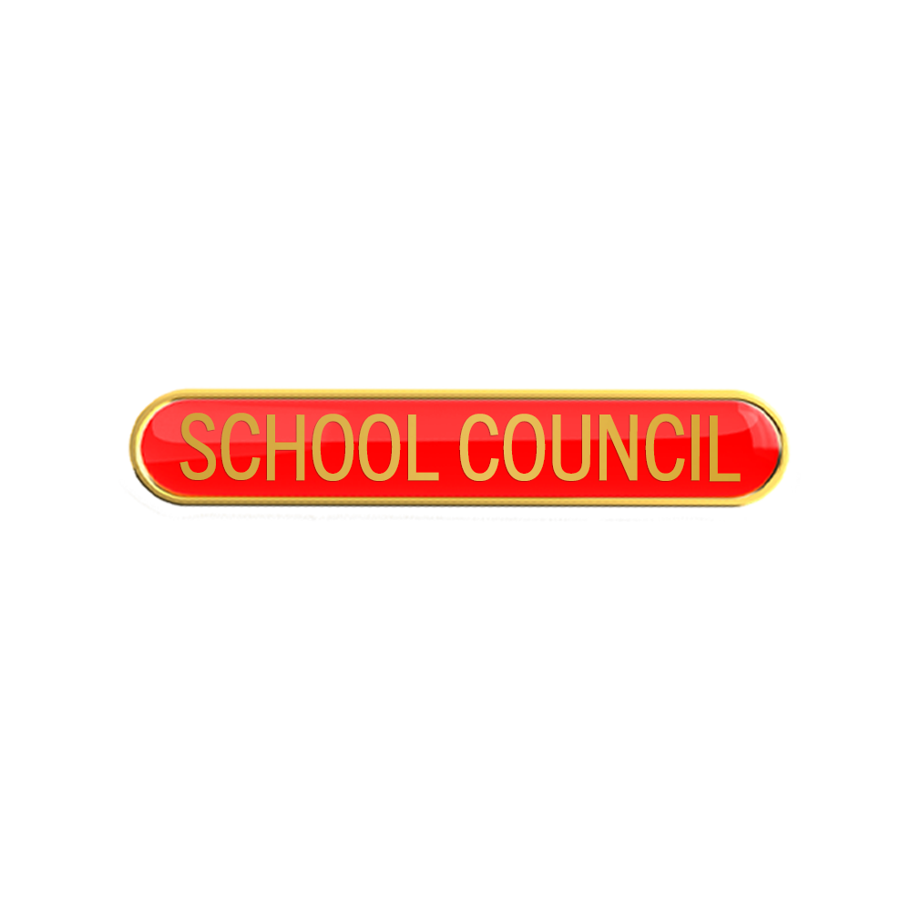 SCHOOL COUNCIL badge red (pack of 5)