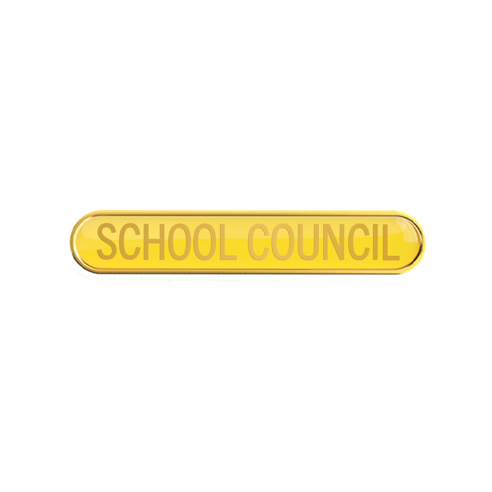 SCHOOL COUNCIL badge yellow (pack of 5)