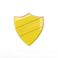 AMBASSADOR Yellow and gold badge (pack of 5)