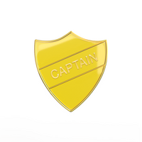 CAPTAIN yellow and gold badge (pack of 5)