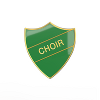 CHOIR green and gold badge (pack of 5)
