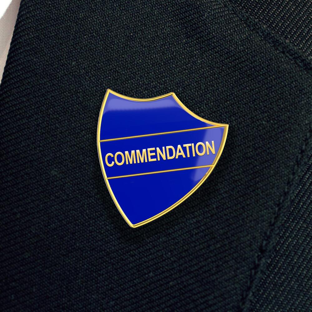 COMMENDATION blue and gold badge (pack of 5) - Image 2