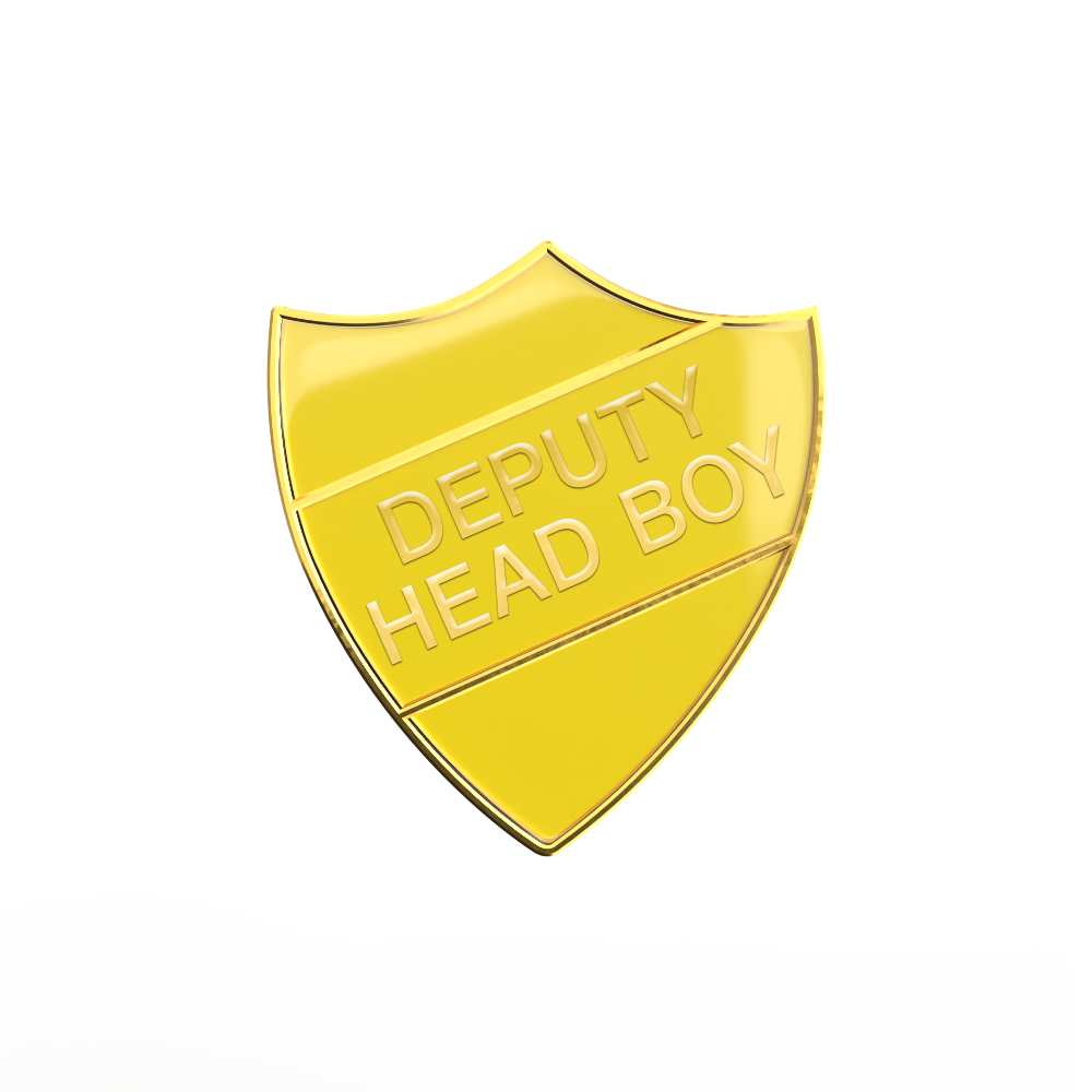 DEPUTY HEAD BOY yellow and gold badge (pack of 5)