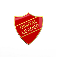 DIGITAL LEADER red and gold badge (pack of 5)