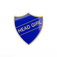HEAD GIRL badge blue and gold (pack of 5)