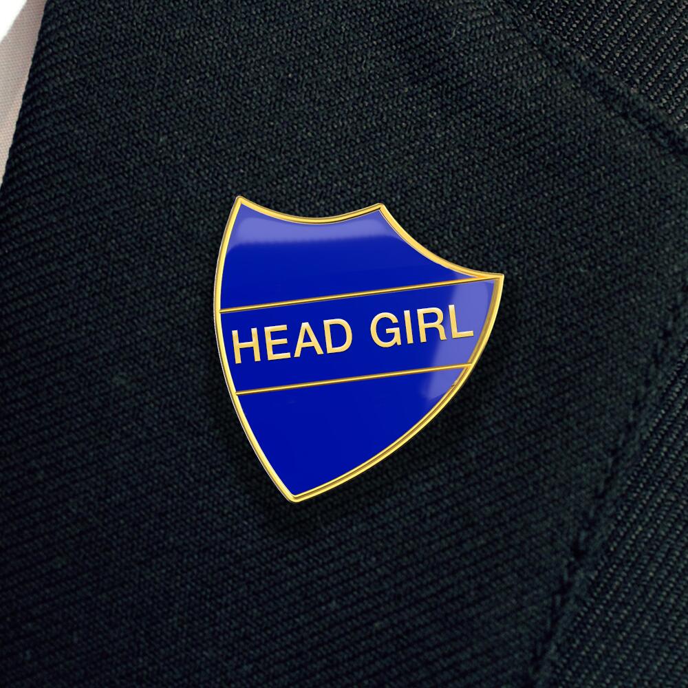 HEAD GIRL badge blue and gold (pack of 5) - Image 2