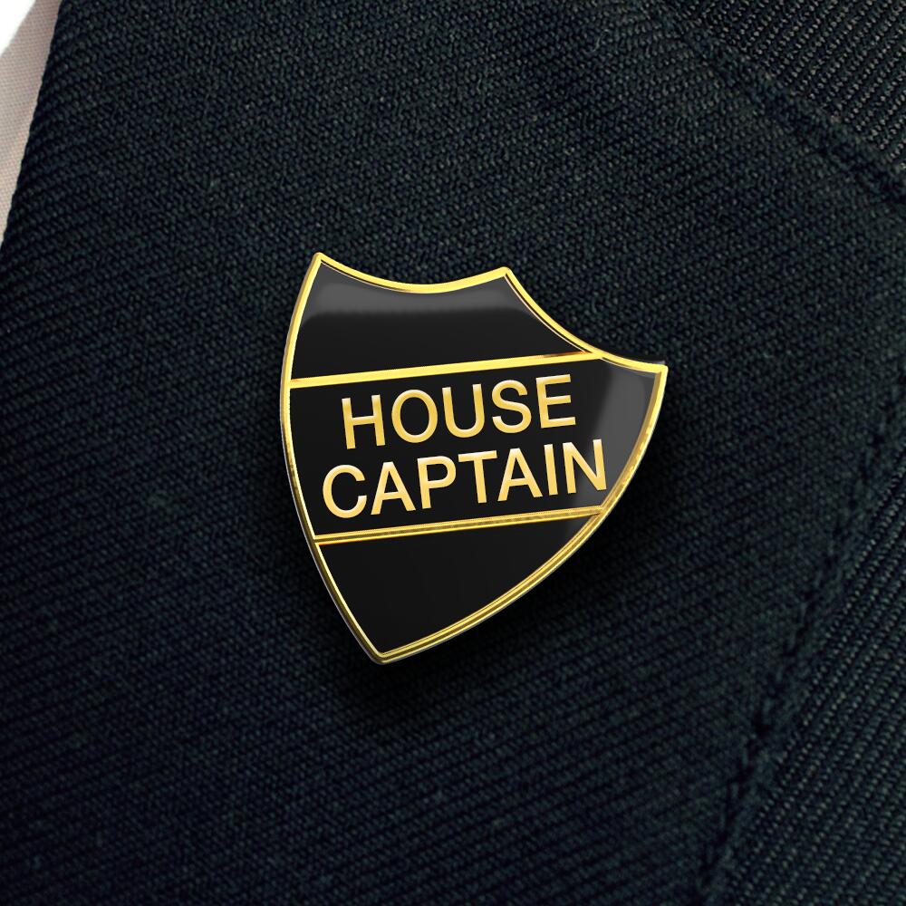 HOUSE CAPTAIN badge black and gold (pack of 5) - Image 2