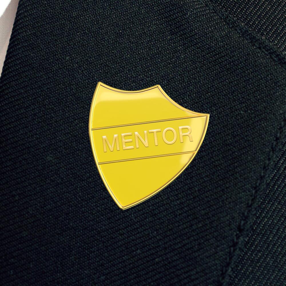 MENTOR badge yellow and gold (pack of 5) - Image 2