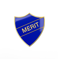 MERIT badge blue and gold (pack of 5)