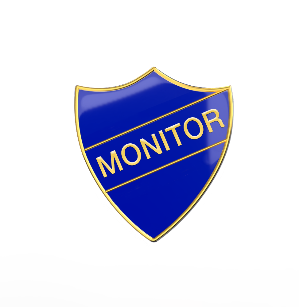 MONITOR badge blue and gold (pack of 5)