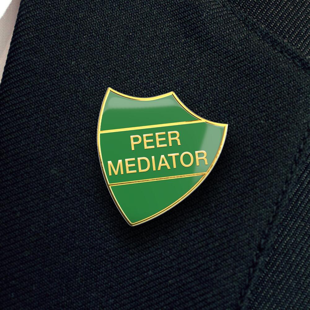 PEER MEDIATOR badge green and gold (pack of 5) - Image 2
