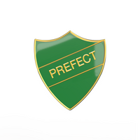 PREFECT badge green and gold (pack of 5)