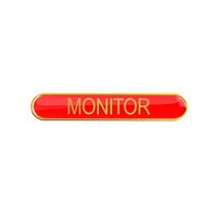 Monitor Enamel Bar Badge Red (pack of 5)