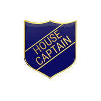 HOUSE CAPTAIN badge blue (pack of 5)