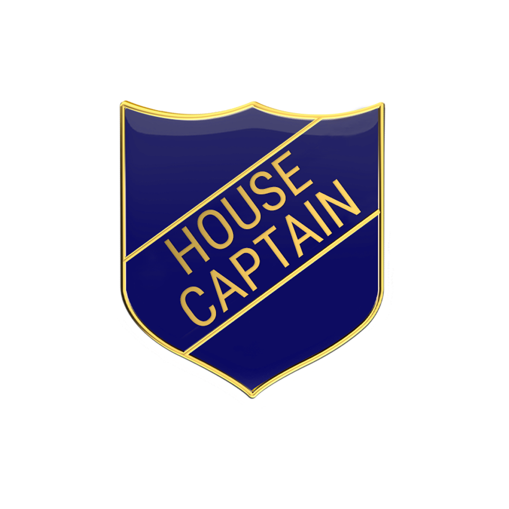 HOUSE CAPTAIN badge blue (pack of 5)